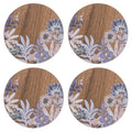Mossman 4er-Untersetzer-Set aus Akazienholz, 10 × 10 cm