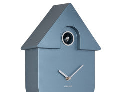 Wanduhr Modern Cuckoo Metallic - Blue