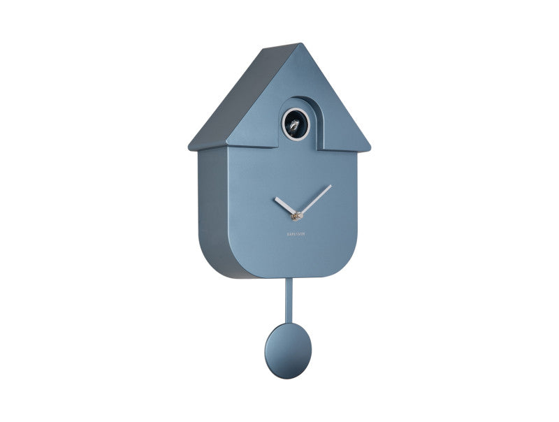 Wanduhr Modern Cuckoo Metallic - Blue