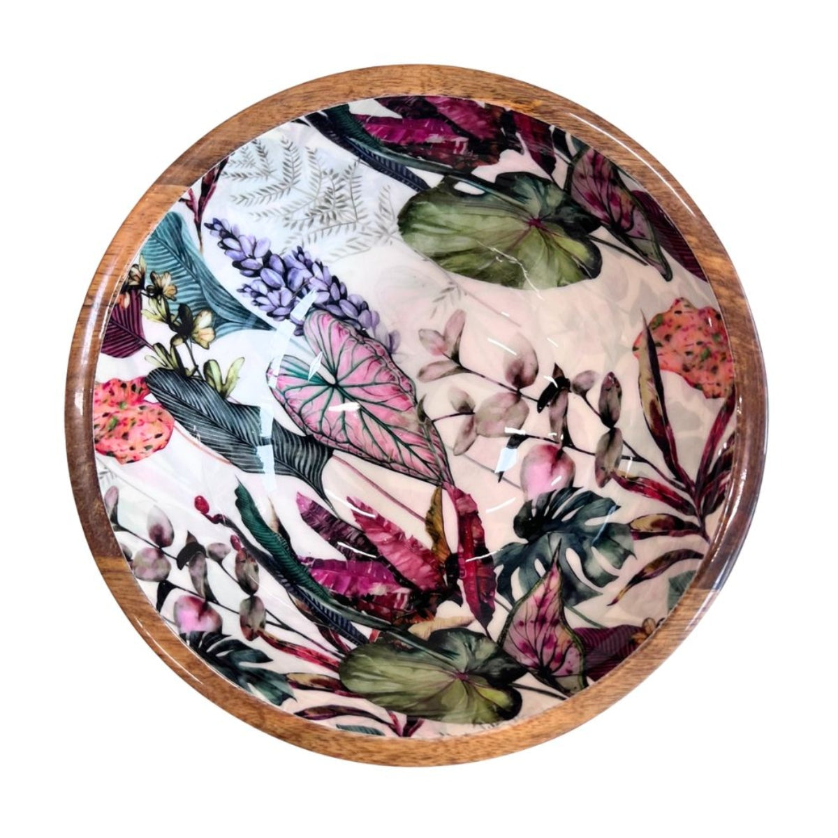 Schale Exotic Leaves aus Mangoholz – 25 cm