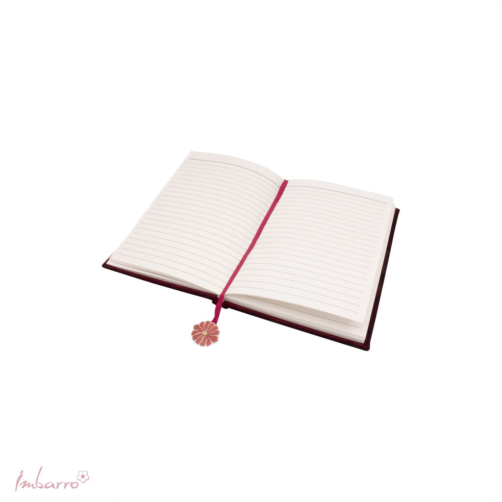 Notizbuch Vittoria – Samt mit Blumenstickerei, 15,5 × 20,5 cm