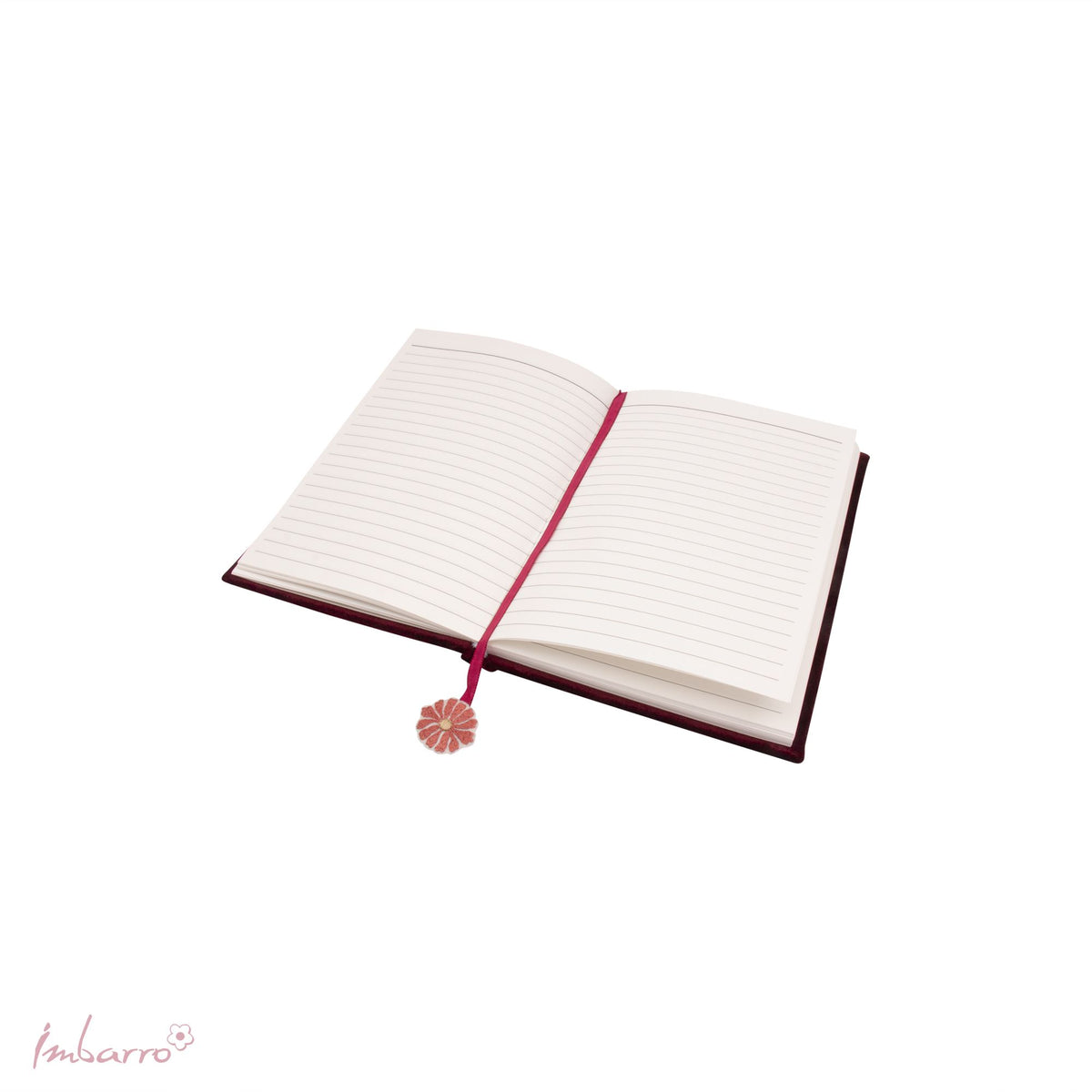 Notizbuch Vittoria – Samt mit Blumenstickerei, 15,5 × 20,5 cm