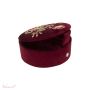 Schmuckkästchen Vittoria Round – Bordeauxrot, Ø 14,5 cm
