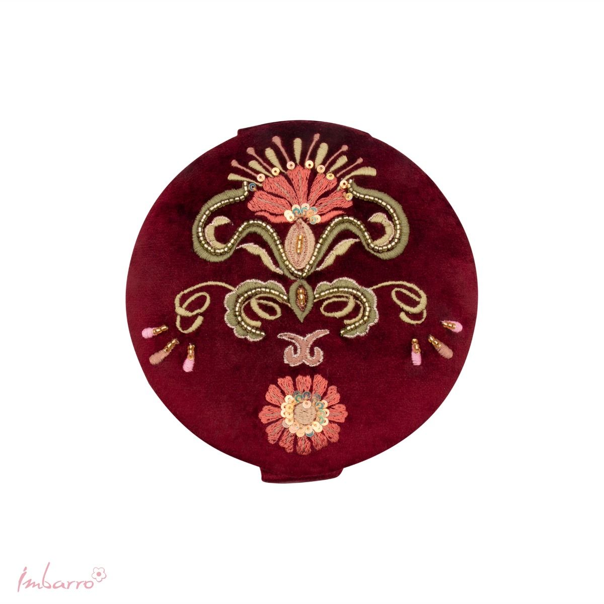 Schmuckkästchen Vittoria Round – Bordeauxrot, Ø 14,5 cm