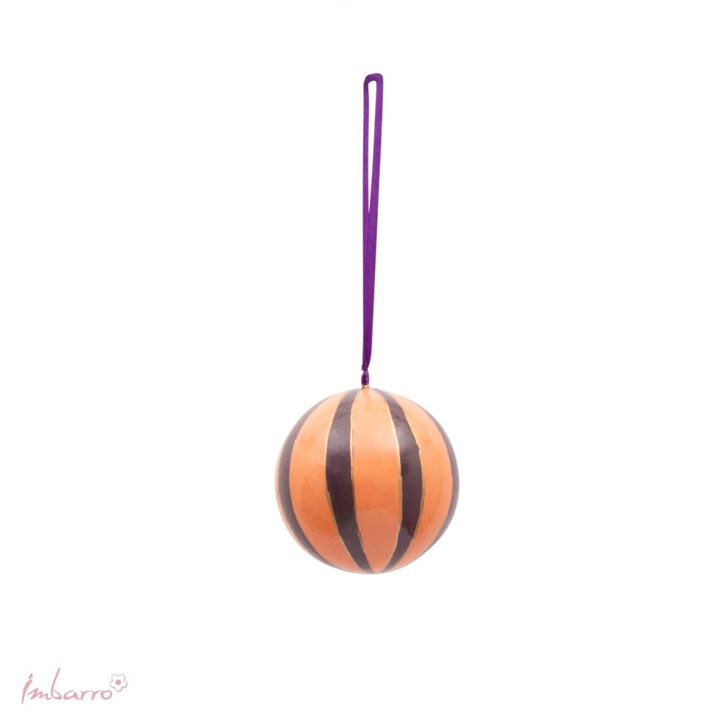 Weihnachtskugel Stripes – Rosa/Lila, Ø 7 cm