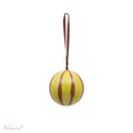 Weihnachtskugel Stripes – Grün/Braun, Ø 7 cm