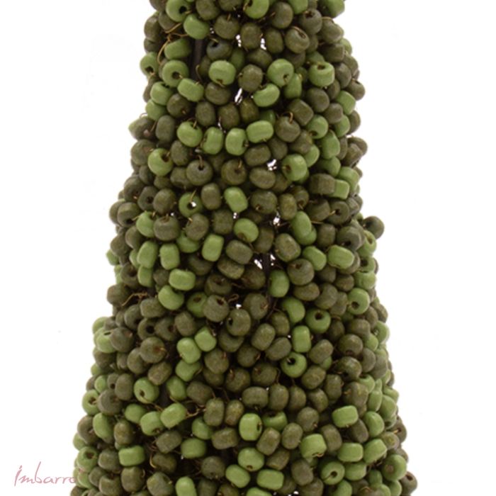 Deko-Weihnachtsbaum Wooden Beads Green – Grün, 22 cm