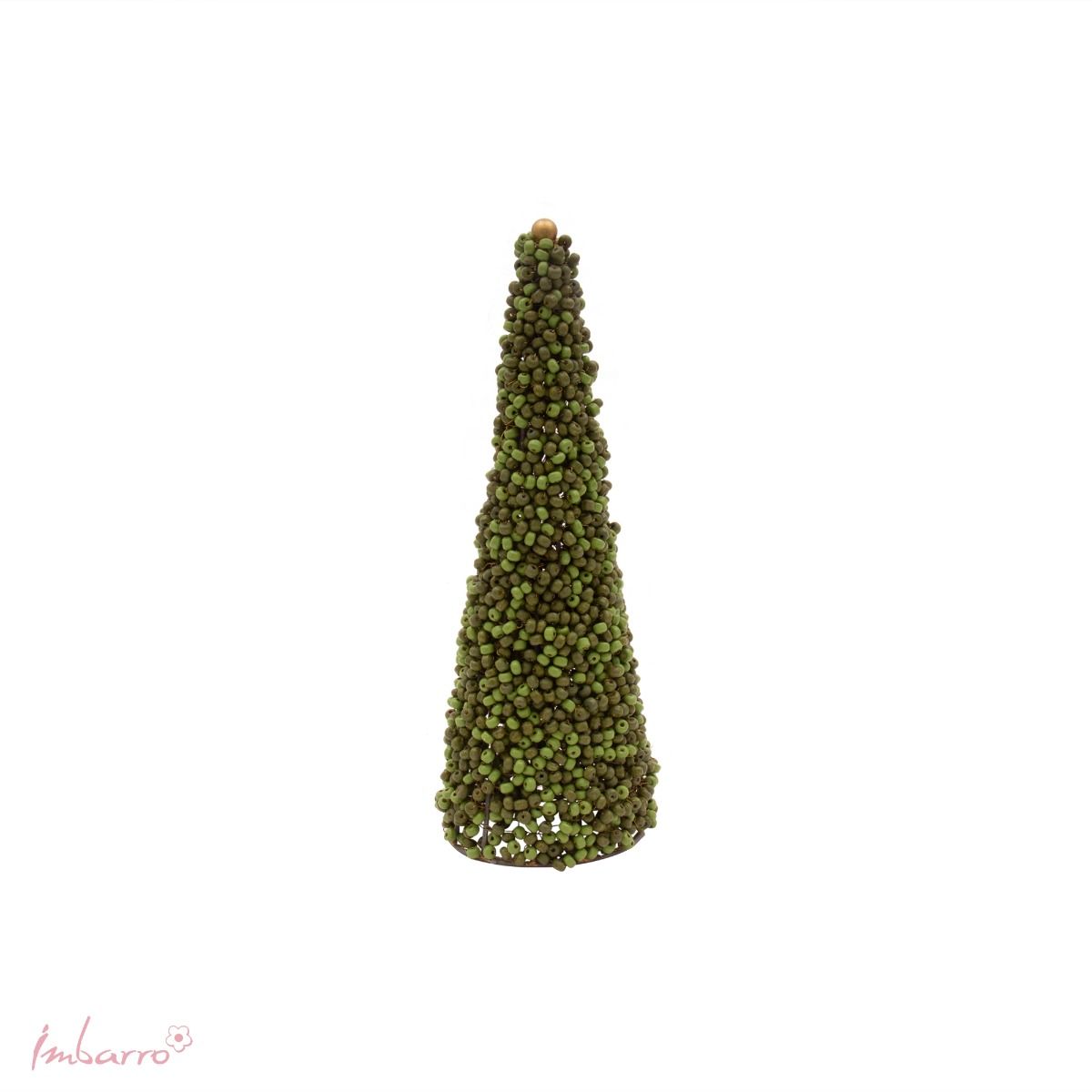 Deko-Weihnachtsbaum Wooden Beads Green – Grün, 22 cm