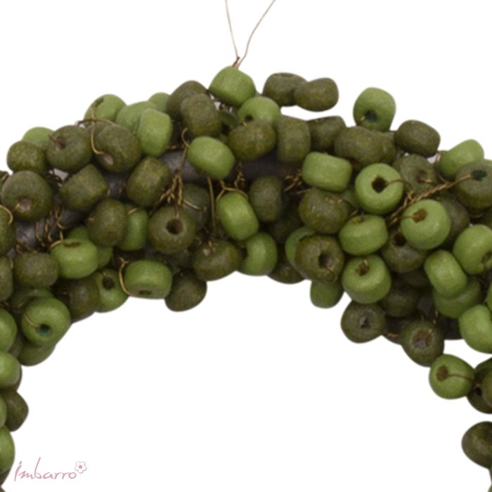 Dekokranz Perline Green – Grün, Ø 10 cm