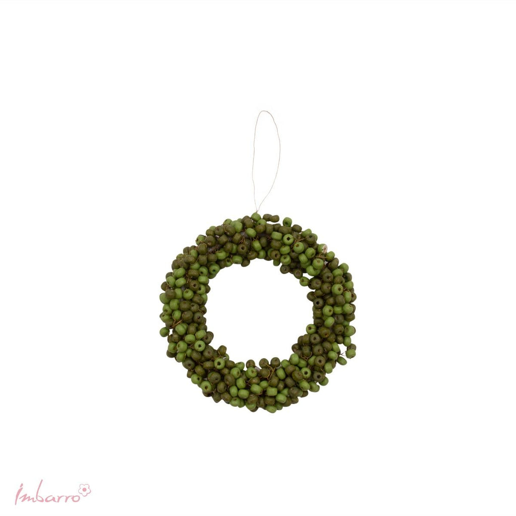 Dekokranz Perline Green – Grün, Ø 10 cm
