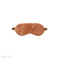 Schlafmaske Pure Camel – Weicher Baumwollsamt mit Blumenmuster
