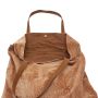Shopper Pure Camel – Samttasche mit Blumenmuster, 50 × 50 cm