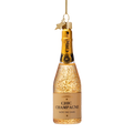 Champagnerflasche aus Glas mit Glitzer – 12 cm