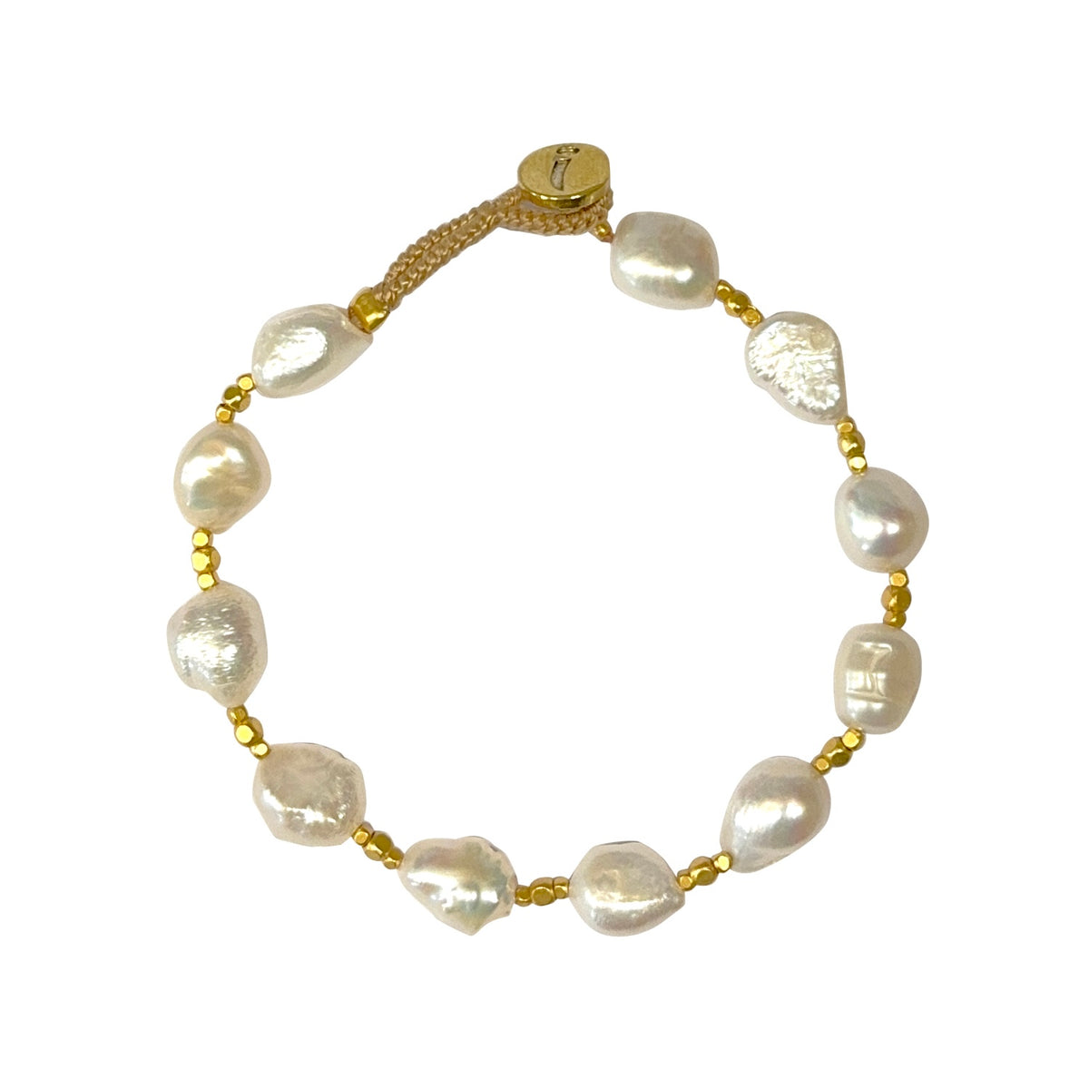 Louis Pearl Armband – Süßwasserperlen & 14K vergoldet