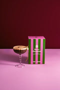 Christbaumschmuck Espresso Martini aus Glas – Braun & Weiß