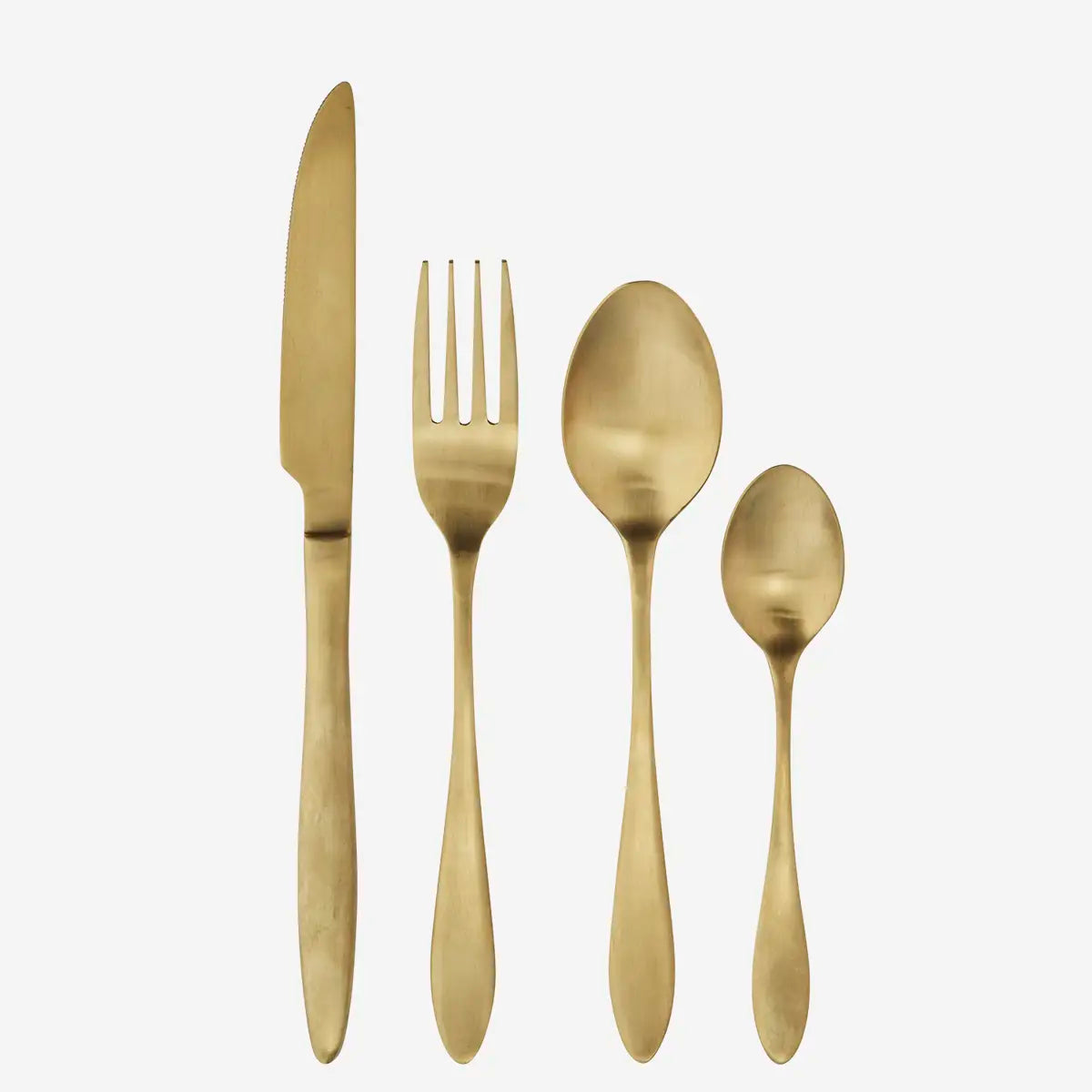 Edelstahl-Besteck in Goldoptik – 4-teilig