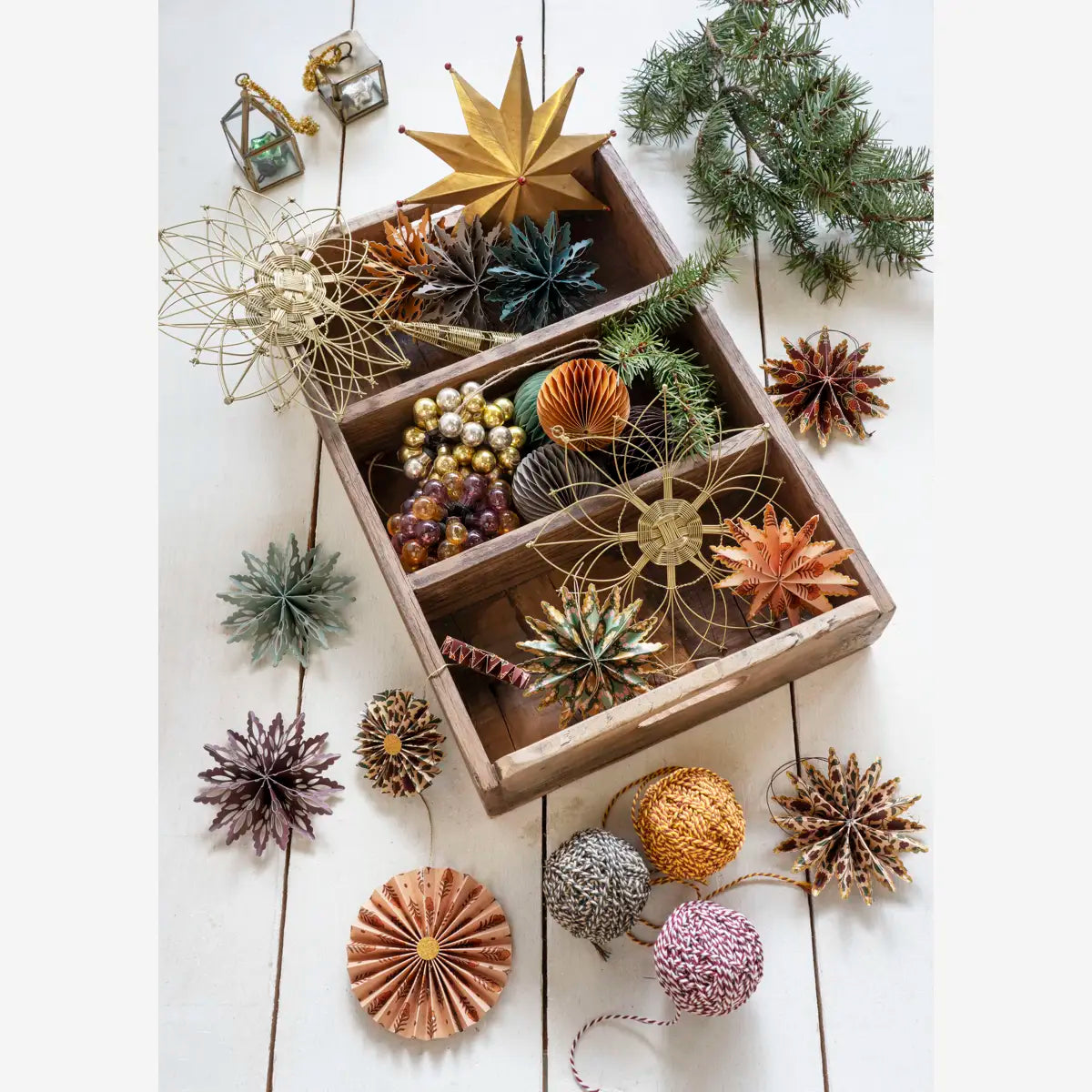 Hängende Glasbox – Antik Messing