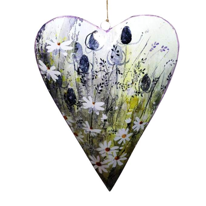 Deko-Herz Wiesenblumen 28 cm