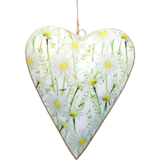 Deko-Herz Gänseblümchen 28 cm
